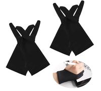 Lot De 4 Gants De Dessin Élastiques Anti-fouling pour Tablette Graphique, Compatible avec Droitiers Et Gauchers, Gants À Deux Doigts pour Dessiner Tablette Graphique Et Pad Pro(Noir, 8.0x20cm)