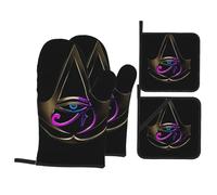 Lot De 4 Gants et Maniques Art des Yeux de la déesse égyptienne Ensemble