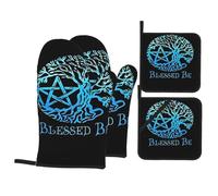 Lot De 4 Gants et Maniques Pentacle de la déesse sorcière de la Triple