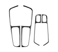 Lot de 4 garnitures de bouton de levage en verre | Texture en fibre de carbone véritable, finition, résiste à la décoloration, protège les boutons d'origine, lot de 4 pièces