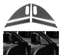 Lot de 4 garnitures de panneau de haut-parleur de porte en fibre de carbone pour Dodge pour chargeur de 2015 à 2020, ensemble de mise à niveau intérieur du véhicule pour une apparence améliorée
