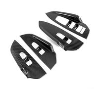 Lot de 4 garnitures de panneau d'interrupteur ABS finition fibre de carbone pour Kia K5 2020 à 2023 Accessoire de rechange