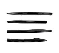 Lot de 4 garnitures décoratives de rechange pour feux de brouillard avant de voiture Benz pour Benz pour grille avant sport de W213 E260 E300 E450 E53 2021 2022 2023 (chromé) (noir brillant)