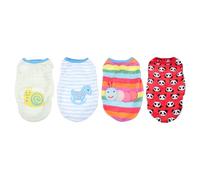 Lot de 4 gilets chauds en flanelle pour petits chiens | Imprimé panda, chenille, cheval et escargot, vie quotidienne et Noël