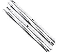 Lot de 4 glissières de tiroir à roulement à billes robustes pour meubles de cuisine, armoire, bureau, accessoires de rechange - 17 mm x 342 mm