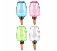 Lot de 4 globes d'arrosage automatique pour plantes - 350 ml - Distributeur d'eau pour intérieur/extérieur - Solution d'entretien des plantes de vacances