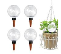Lot de 4 globes d'arrosage pour - 500 ml - Dispositif d'arrosage automatique pour - En polypropylène transparent - Avec pointes en terre cuite - Système d'irrigation pour intérieur et