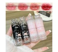 Lot De 4 Gloss Hydratants Colorés, Gloss Hydratant Avec Miroir Lipgloss Jelly Wayery Lipgloss Pour Femmes Rouge à Lèvres Naturel Brillant, Rouge à Lèvres Liquide