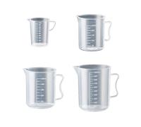 Lot de 4 gobelets doseurs gradués pratiques pour aliments, doseurs, produits de nettoyage