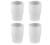 Lot de 4 gobelets en verre givré pour salle de bain, gobelet de rechange pour porte-brosse à dents