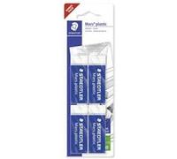 Lot de 4 gommes blanches - Sans phtalate ni latex - Staedtler - Mars plastic