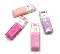 Lot de 4 gommes mignonnes en caoutchouc avec motif fleurs de cerisier pour attraper les débris pour l'école et le bureau