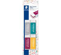 Lot de 4 gommes - Plastique - Assortiment de couleurs - Staedtler - Mars Plastic