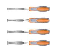 Lot de 4 gouges de sculpture sur bois professionnelles pour le travail du bois, poignée ergonomique, outils de sculpture auxiliaires, ensemble de précision en bois