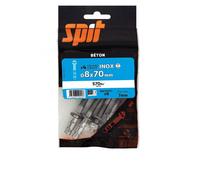 Lot de 4 goujons a bague acier SPIT, Diam.8 x L.70 mm