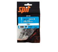 Lot de 4 goujons a bague acier SPIT, Diam.8 x L.70 mm