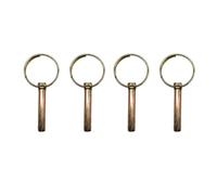 Lot de 4 goupilles de verrouillage M10 en acier inoxydable robuste avec anneau pour tracteurs agricoles, remorques, camions, tondeuses