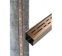 Lot de 4 gouttières de drainage rustiques en béton pour terrasse, jardin, tonnelle - 100,1 x 5,1 x 3 cm - Taille de 20,3 cm/15,2 cm/10,2 cm/7,6 cm/5,1 cm - Solution efficace de gestion de l'eau