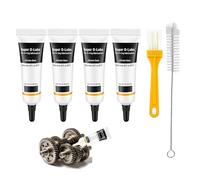 Lot de 4 graisses en silicone pour machines à café automatiques, graisse de robinet avec 2 pinceaux, graisse lubrifiante multifonction pour groupe d'infusion, joint torique, engrenages, joints de