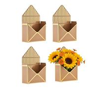 Lot de 4 grandes boîtes à bouquet - Emballage de fleurs en papier avec construction robuste - Présentoir floral au design élégant - Emballage surprise pour petite amie et femme