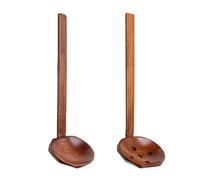 Lot de 4 grandes cuillères en bois avec long manche, cuillère japonaise, cuillère écaille de tortue, cuisine, dîner pour vaisselle, repas, mélanger, remuer, accessoires de cuisine