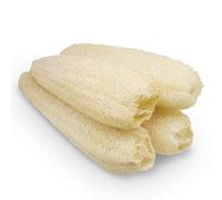 Lot de 4 grandes éponges exfoliantes naturelles en luffa bio pour le corps, la douche, le bain et la peau éclatante