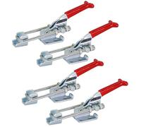 Lot de 4 grandes fermetures à cliquet en acier - Fermeture à cliquet réglable - Fermeture à levier - Fermeture rapide pour armoire, porte, caisse, valise