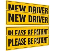 Lot de 4 grands aimants réfléchissants pour voiture - 30,5 x 7,6 x 0,3 cm - Réutilisables pour adolescents