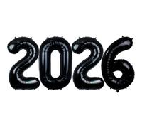 Lot de 4 grands ballons à l'hélium en forme de chiffre en mylar pour Noël, Nouvel An, fête, remise de diplôme, anniversaire