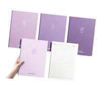 Lot de 4 grands carnets de notes lignés avec 80 pages lignées de 17,8 x 25,4 cm pour écrire, noter, planificateur professionnel