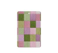 Lot de 4 grands carrés de désodorisants pour voiture - Couleurs pastel - Cartes parfumées à suspendre - Pour tablettes d'aromathérapie de voiture - Rose et vert