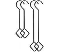 Lot de 4 grands crochets en S robustes de 25,4 et 35,6 cm pour décoration de maison, vitrine, vêtements, plantes, pergola, cage à oiseaux, lampe de jardin (noir)