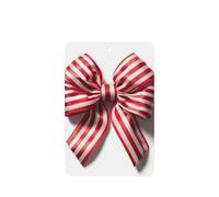 Lot de 4 grands désodorisants de voiture en forme de nœud de Noël à rayures rouges et blanches, cartes parfumées pour tablettes d'aromathérapie de voiture