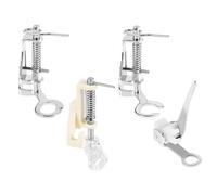 Lot de 4 Grands Pieds Presseurs en Métal pour Repriser/Mouvement Libre pour Machines à Coudre Singer Brother Janome et Autres, Comprenant Pied de Quilting et de Broderie à Bout Fermé ou Ouvert