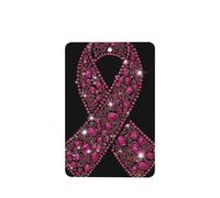 Lot de 4 grands rubans roses de sensibilisation pour voiture - Désodorisants - Cartes parfumées à suspendre - Pour tablettes d'aromathérapie de voiture