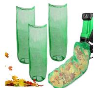 Lot de 4 grands sacs à déchets réutilisables pour feuilles de jardin | Collecteur de déchets de jardinage Outil de nettoyage pour allée, porche, parc, allée, terrasse, balcon