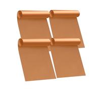 Lot de 4 grands tapis de four résistants pour fond de four - 43,2 x 63,5 cm - Revêtement mat réutilisable pour électrique, gaz, grille-pain et grils, sans BPA et PFOA, essentiels de cuisine, cuivre