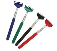 Lot de 4 gratte-dos portables extensibles avec poignée télescopique pour la tête, le dos, les jambes et autres massages chatouilles
