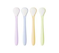 Lot de 4 gratte-langue en silicone souple pour enfants - Nettoyant double face avec design en arc confortable et petites bosses de massage
