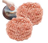 Lot De 4 Grattoir Cuivre, Éponge Cuivres, Brosses De Cuisine À Récurer pour La Vaisselle, Brosse À Récurer en Fil De Cuivre Casseroles, pour Casseroles, Poêles, Cuisinière