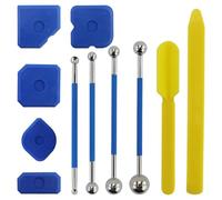 Lot de 4 grattoirs à joints, extracteur de billes en métal et 5 lisseurs de joints en silicone, extracteur de joints en silicone, kit d'outils de lissage pour carrelage de salle de bain, cuisine