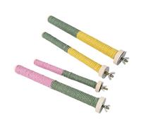 Lot de 4 grattoirs pour perroquets - Perchoir à oiseaux - Cage à jouets - Accessoires pour cage à oiseaux