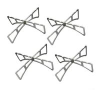 Lot de 4 grilles croisées en acier inoxydable pour casseroles et cuiseurs vapeur - 12,5 cm de diamètre x 3 cm de hauteur - Pliable, résistant à la rouille, facile à nettoyer - Accessoire de cuisine