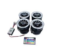Lot de 4 grilles d'aération pour tableau de bord - 64 couleurs de rechange pour V Classe W447 - Vito V250 - Console avant intérieure - Style turbo - Argenté