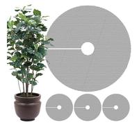 Lot de 4 grilles pour pot de fleurs de 40 cm | Protection de sol pour pots de fleurs coupables pour éviter les animaux | Protection réglable pour jardinière d'intérieur et d'extérieur