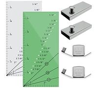 Lot de 4 guides de couture magnétiques + 2 règles d'allocation, règles de couture droites et 2 types de jauge perforée de 0,6 à 5,1 cm pour couettes, vêtements et casquettes