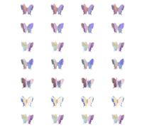 Lot de 4 guirlandes papillons irisés, 5,1 x 4,7 in, 13 x 12 cm, décorations suspendues papillons 3D, papier métallisé scintillant, pour anniversaire, mariage, fête prénuptiale, baby shower