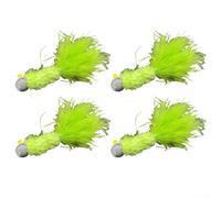 Lot de 4 hameçons à tête plombée en métal avec design barbelé pour une capture efficace à travers les rivières, lacs, océans et plages avec plusieurs variations de poids (4 pièces)