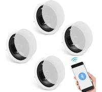 lot de 4 haut-parleurs de plafond Bluetooth - Haut-parleurs encastrables 150W - Son de haute qualité pour les pièces à vivre - Idéal pour le home cinéma et les lignes de musique