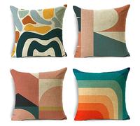 Lot de 4 Housse de Coussin 70x70 cm Patchwork Coloré Housse Coussin Canapé Double Face Housse Coussin Super Doux Taie d'oreiller Housses de Coussin pour Decoration Chambre, Canape, Chaise, Salon, A130